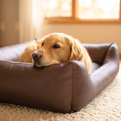 MARIO Orthopädisches Hundebett aus Kunstleder