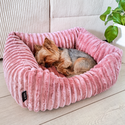 BELLA Hundebett aus Premium-Plüsch für kleine Hunde und Katzen