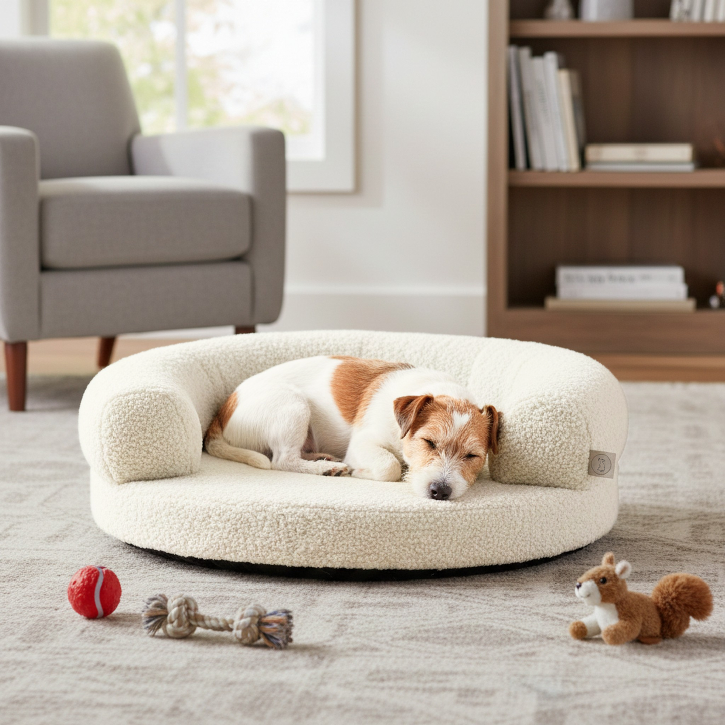 JEFFY Hundebett Bouclé-Sofa PREMIUM-LINE
