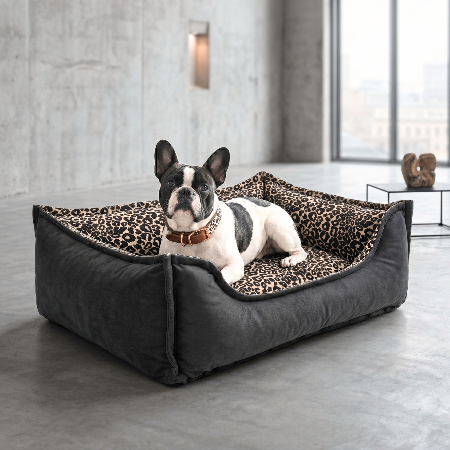 Orthopädisches Hundebett LEOPARD GLAM