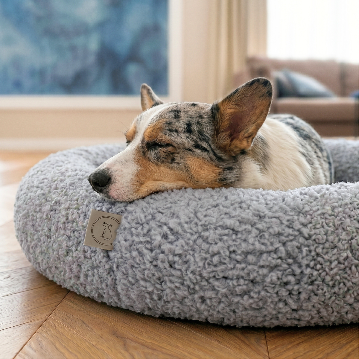 MIA orthopädisches kuscheliges Hundebett aus Bouclé