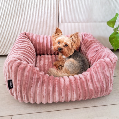 BELLA Hundebett aus Premium-Plüsch für kleine Hunde und Katzen