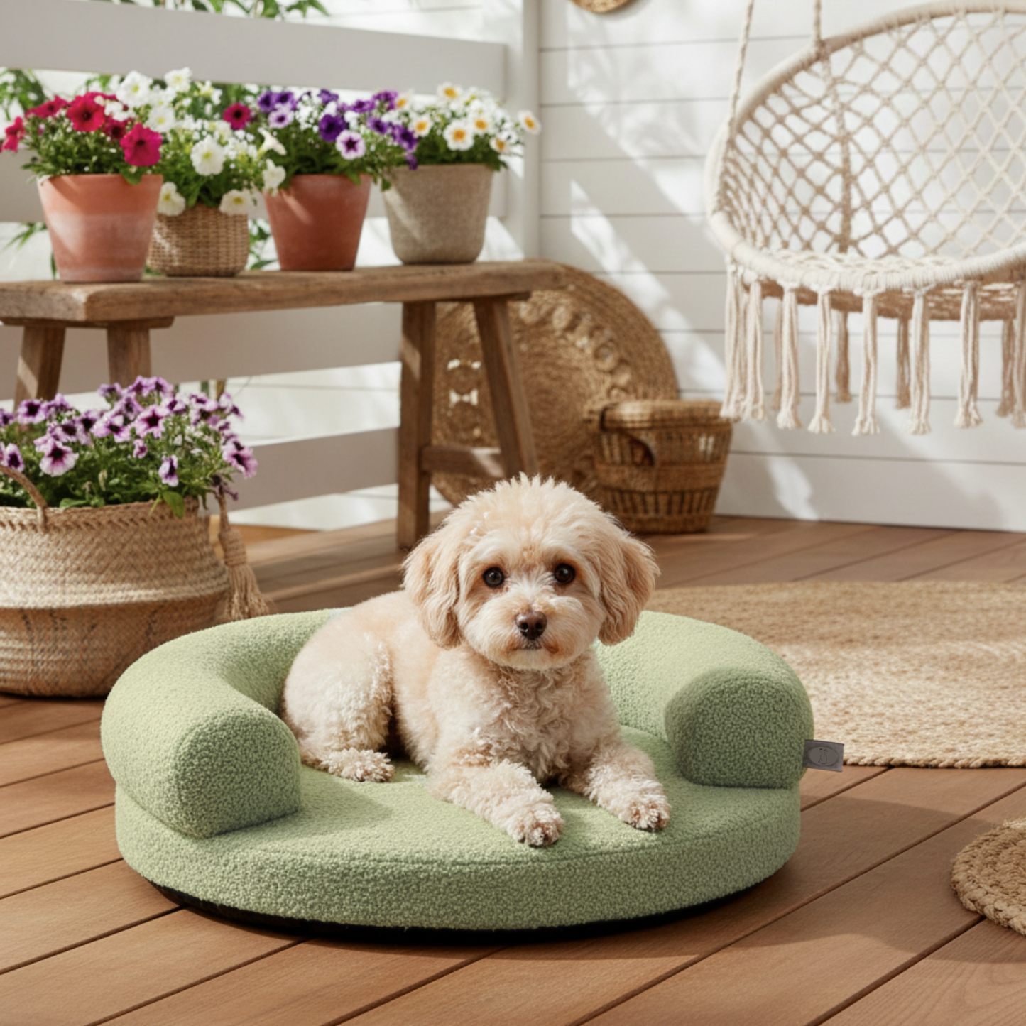 JEFFY Hundebett Bouclé-Sofa PREMIUM-LINE
