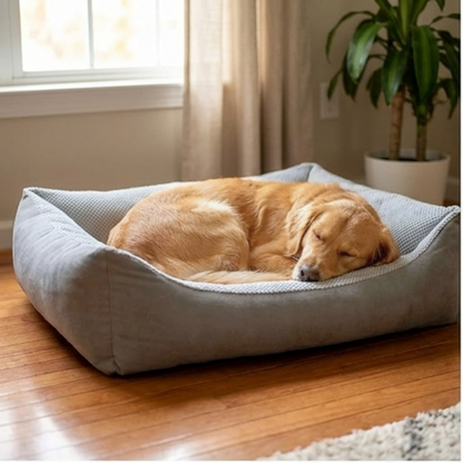 OUTLET TEO Kuscheliges waschbares Hundebett, farbe: grau