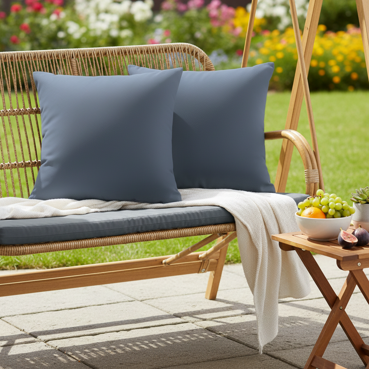 PREMIUM Dekokissen für Gartenmöbel UV-beständig wetterfest