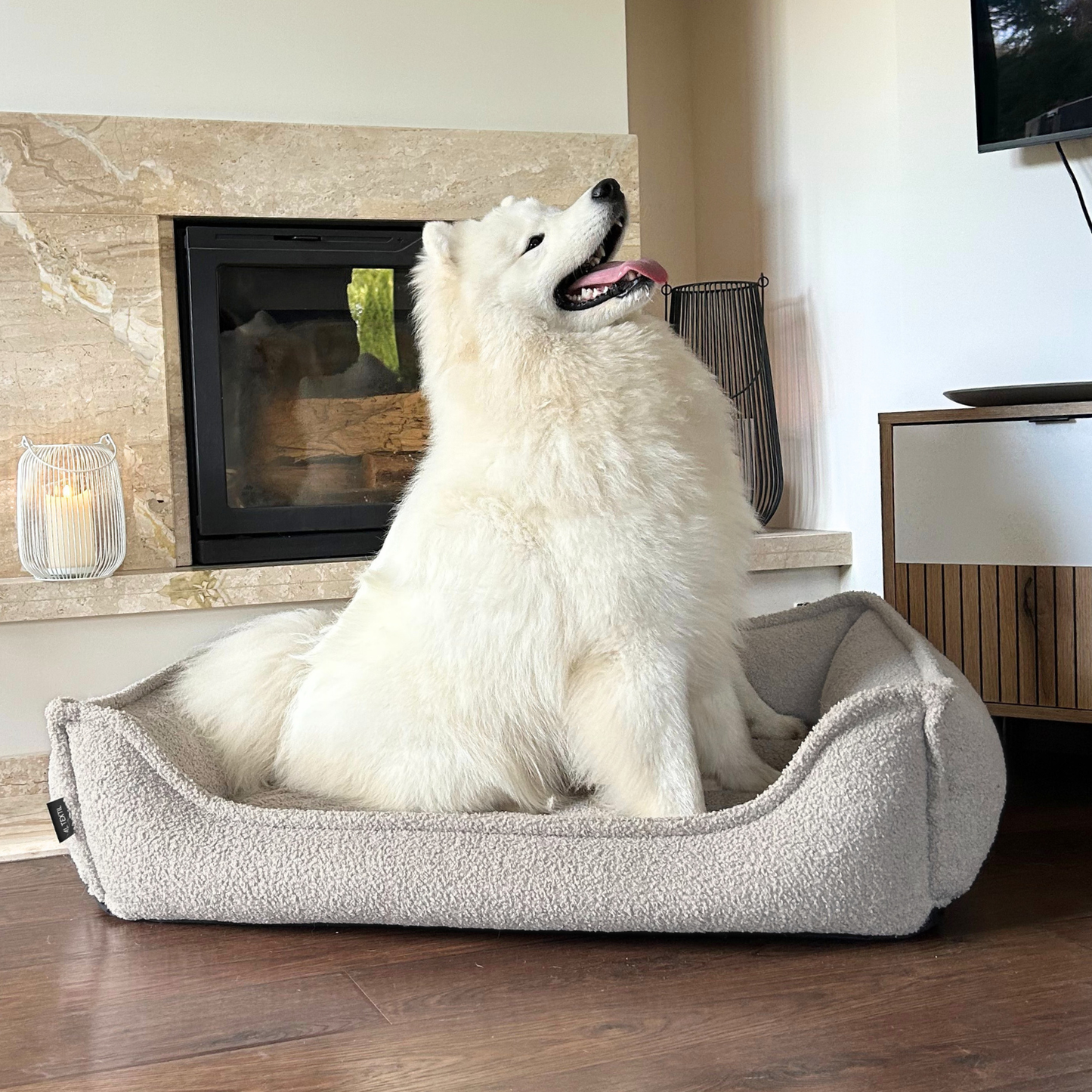 LEO - Anti-Stress Hundebett aus Bouclé PREMIUM-LINE