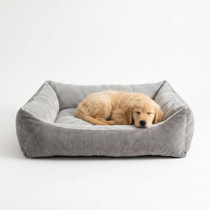 OUTLET TEO Kuscheliges waschbares Hundebett, farbe: grau