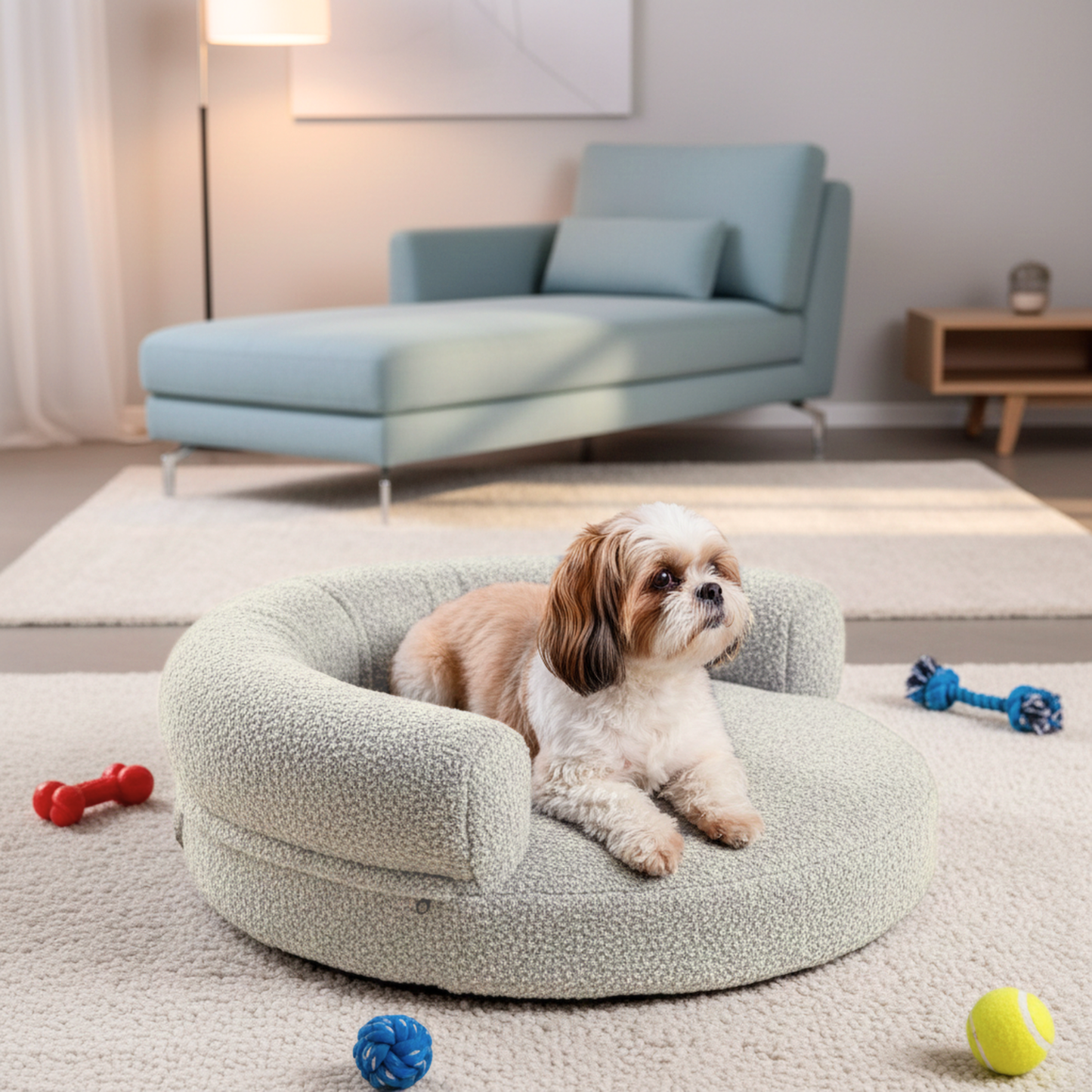 JEFFY Hundebett Bouclé-Sofa PREMIUM-LINE