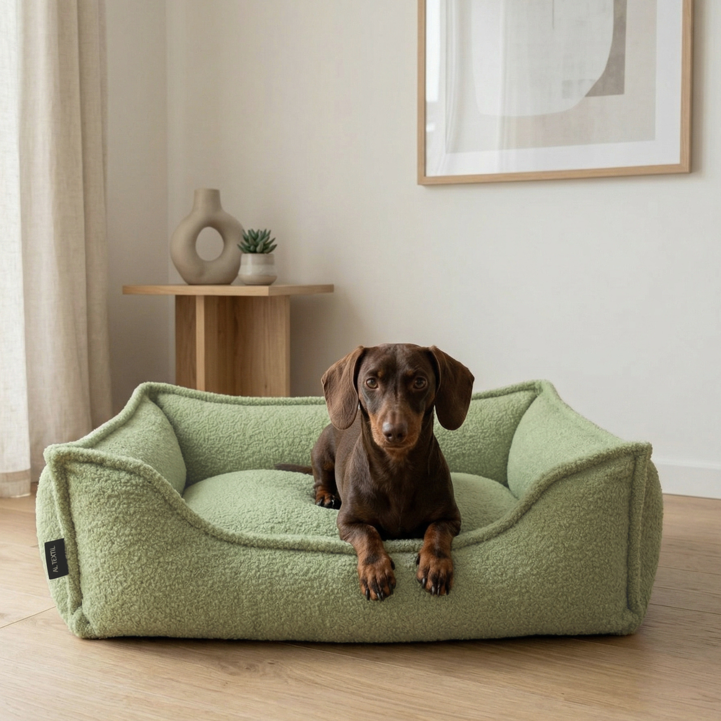 LEO - Anti-Stress Hundebett aus Bouclé PREMIUM-LINE
