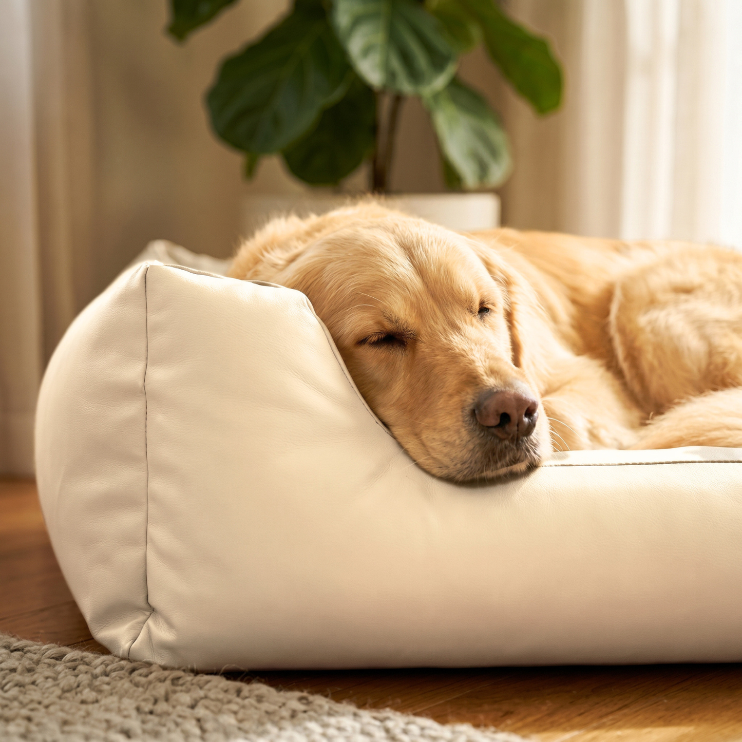 MARIO Orthopädisches Hundebett aus Kunstleder
