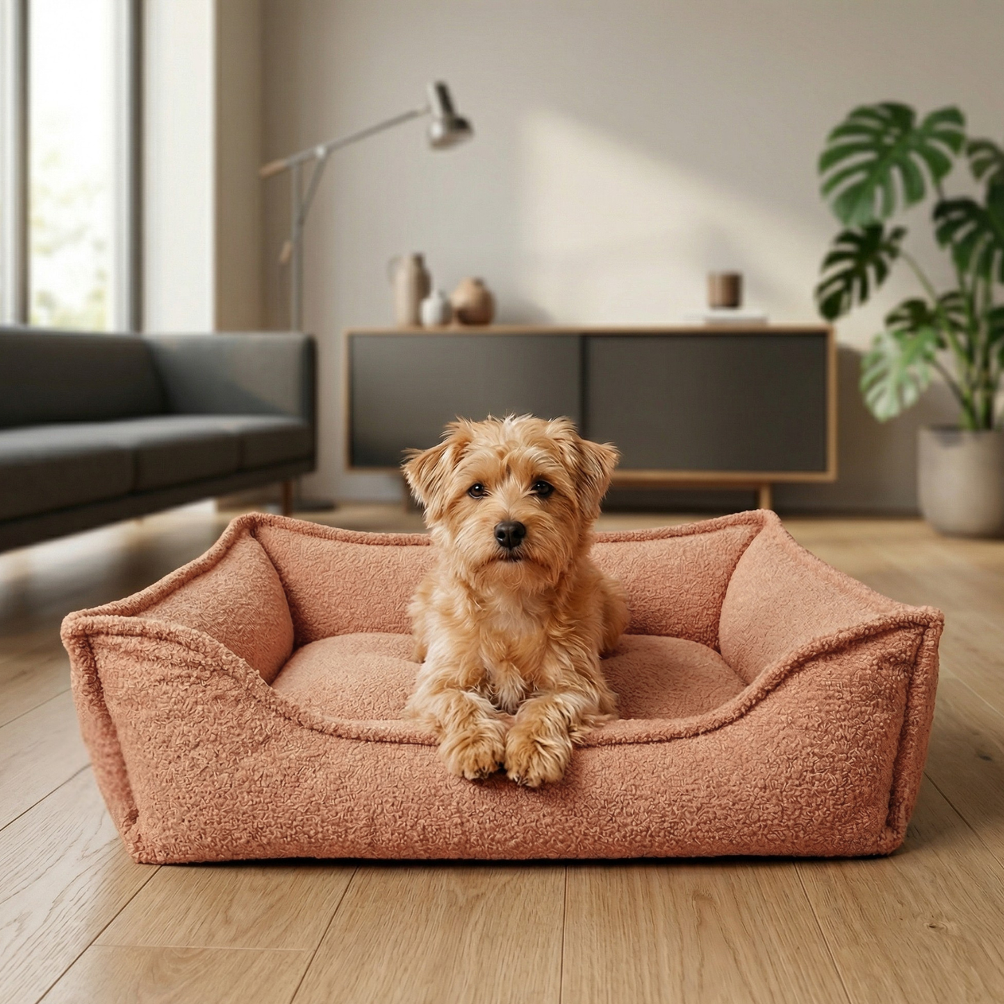 LEO - Anti-Stress Hundebett aus Bouclé PREMIUM-LINE