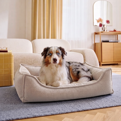HUGO Orthopädisches Hundebett aus Cord PREMIUM-LINE