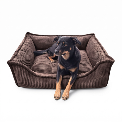 HUGO Orthopädisches Hundebett aus Cord PREMIUM-LINE