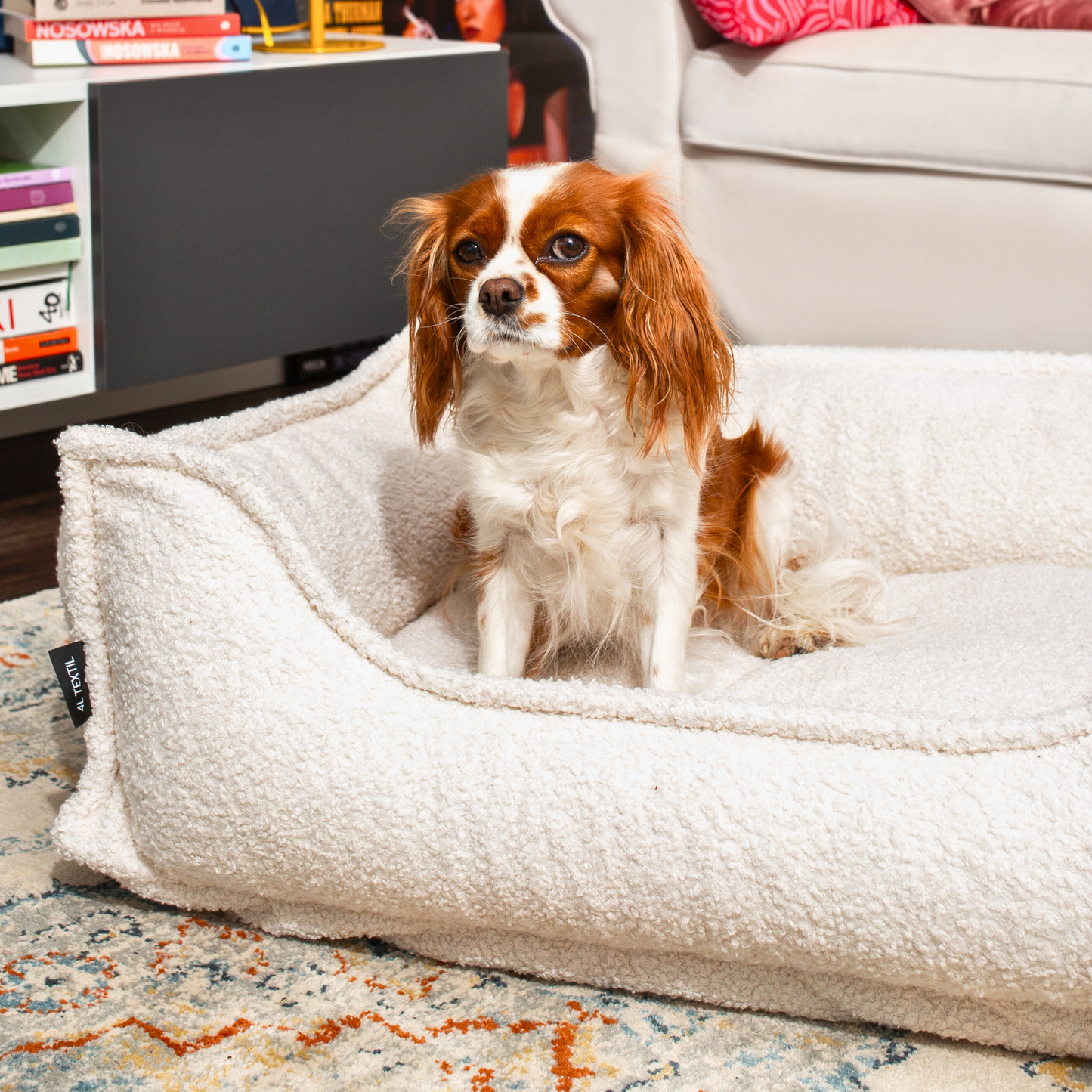 LEO - Anti-Stress Hundebett aus Bouclé PREMIUM-LINE