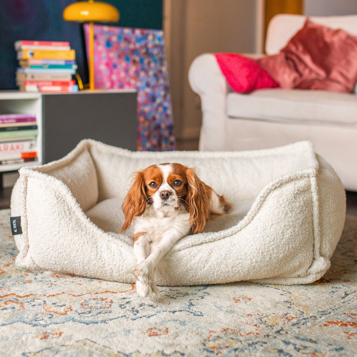 LEO - Anti-Stress Hundebett aus Bouclé PREMIUM-LINE