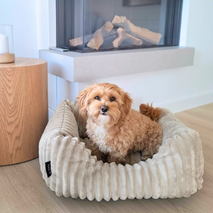 BELLA Hundebett aus Premium-Plüsch für kleine Hunde und Katzen
