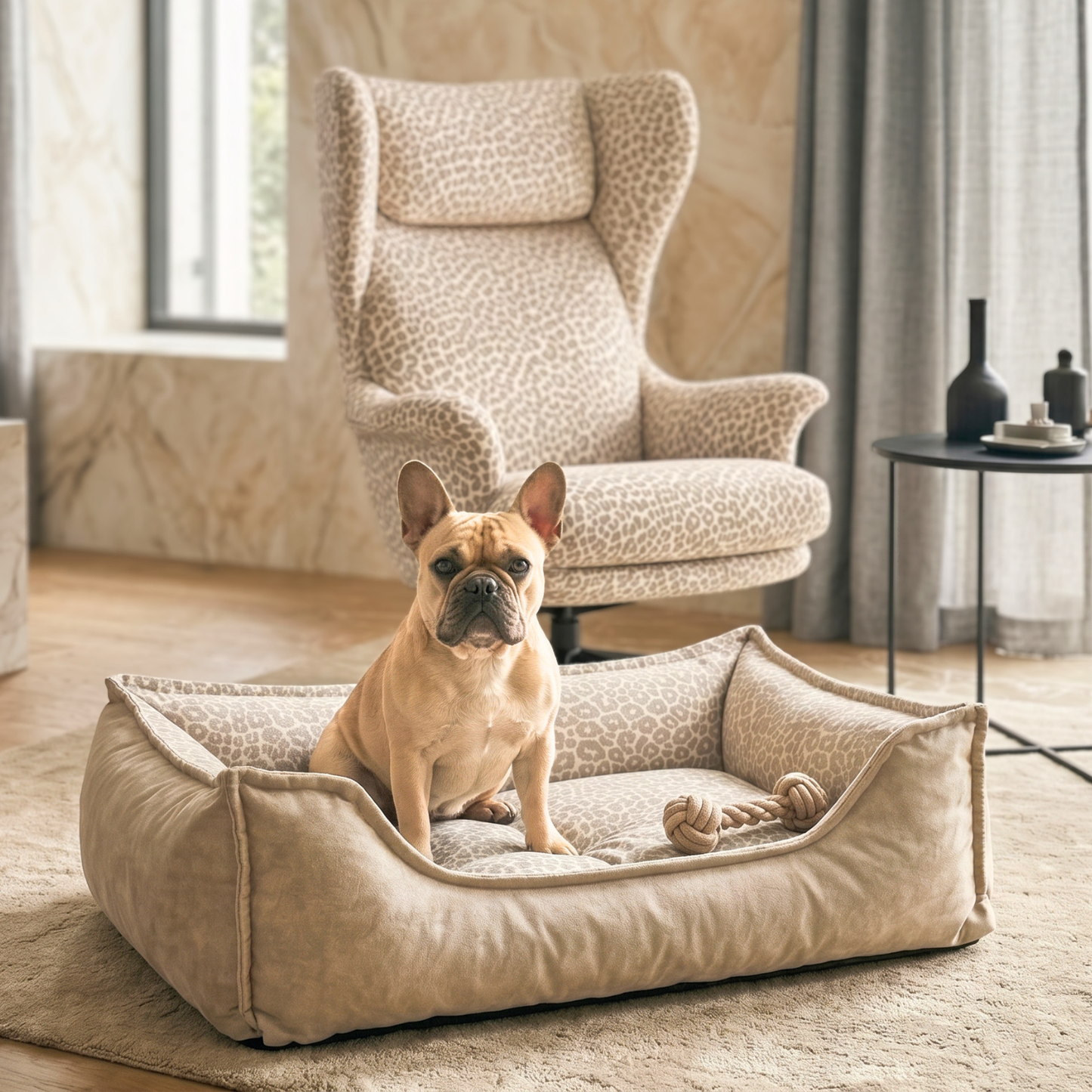 Orthopädisches Hundebett LEOPARD GLAM