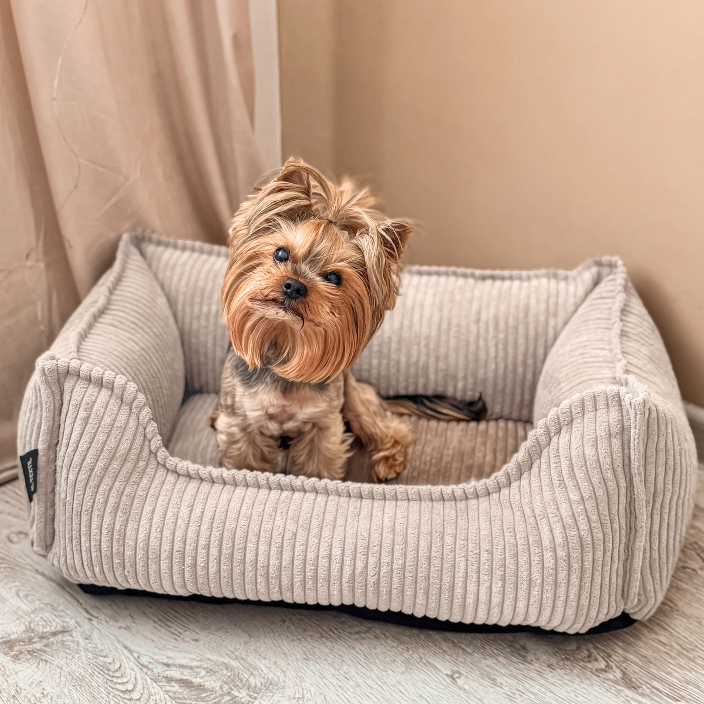 HUGO Orthopädisches Hundebett aus Cord PREMIUM-LINE