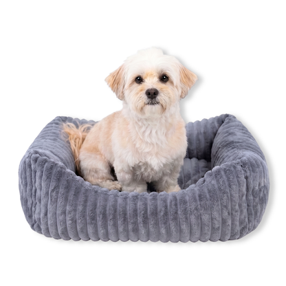 BELLA Hundebett aus Premium-Plüsch für kleine Hunde und Katzen