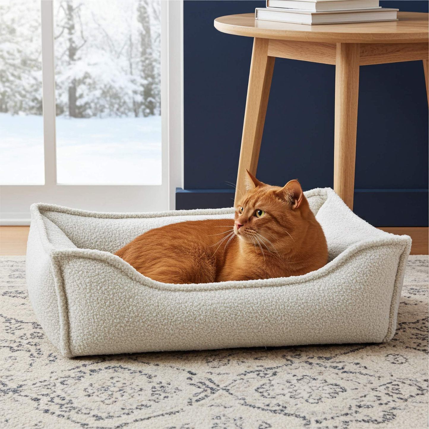 LEO - Anti-Stress Katzenbett aus Bouclé PREMIUM-LINE