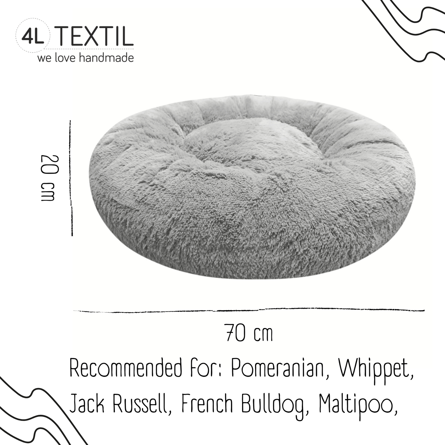 FUZZY Kuscheliges Hundebett Donut Toffee