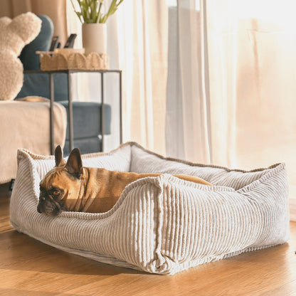 HUGO Orthopädisches Hundebett aus Cord PREMIUM-LINE