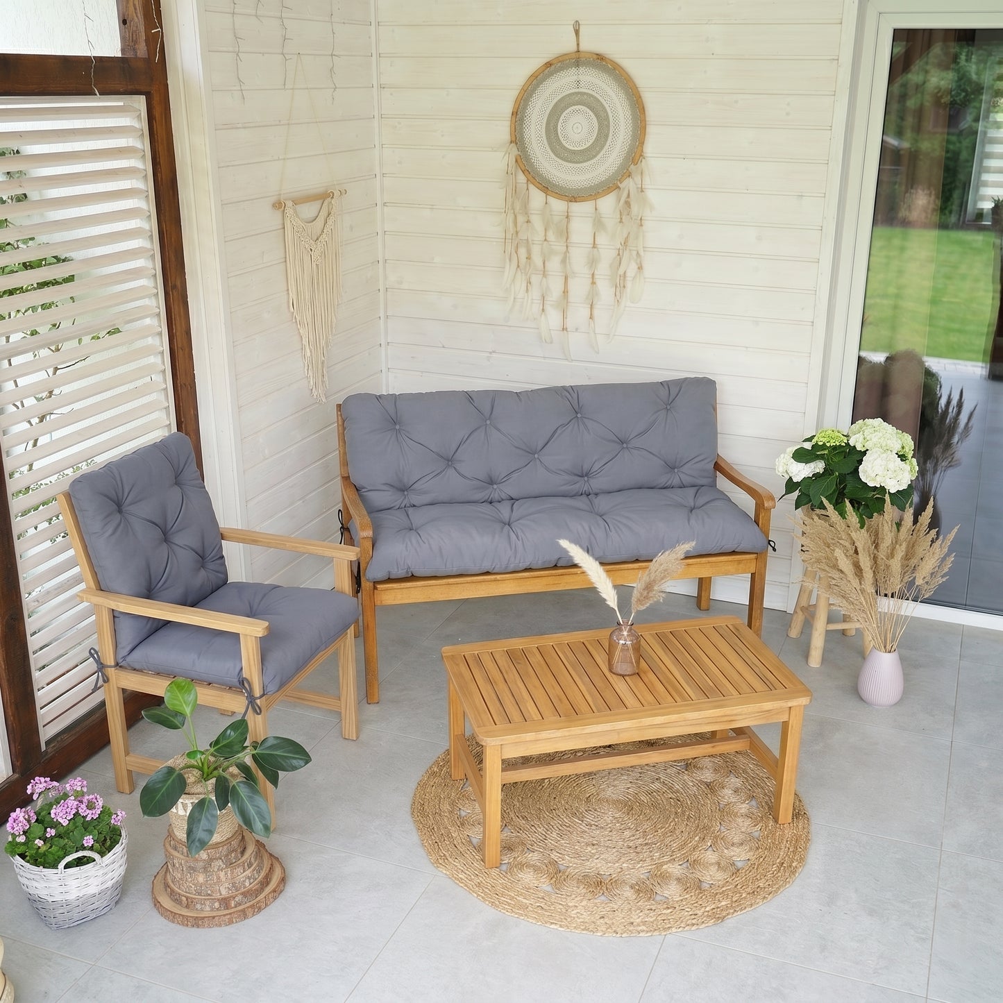 PREMIUM Gartenbankauflage/Hollywoodschaukel Auflage UV-beständig  wetterfest