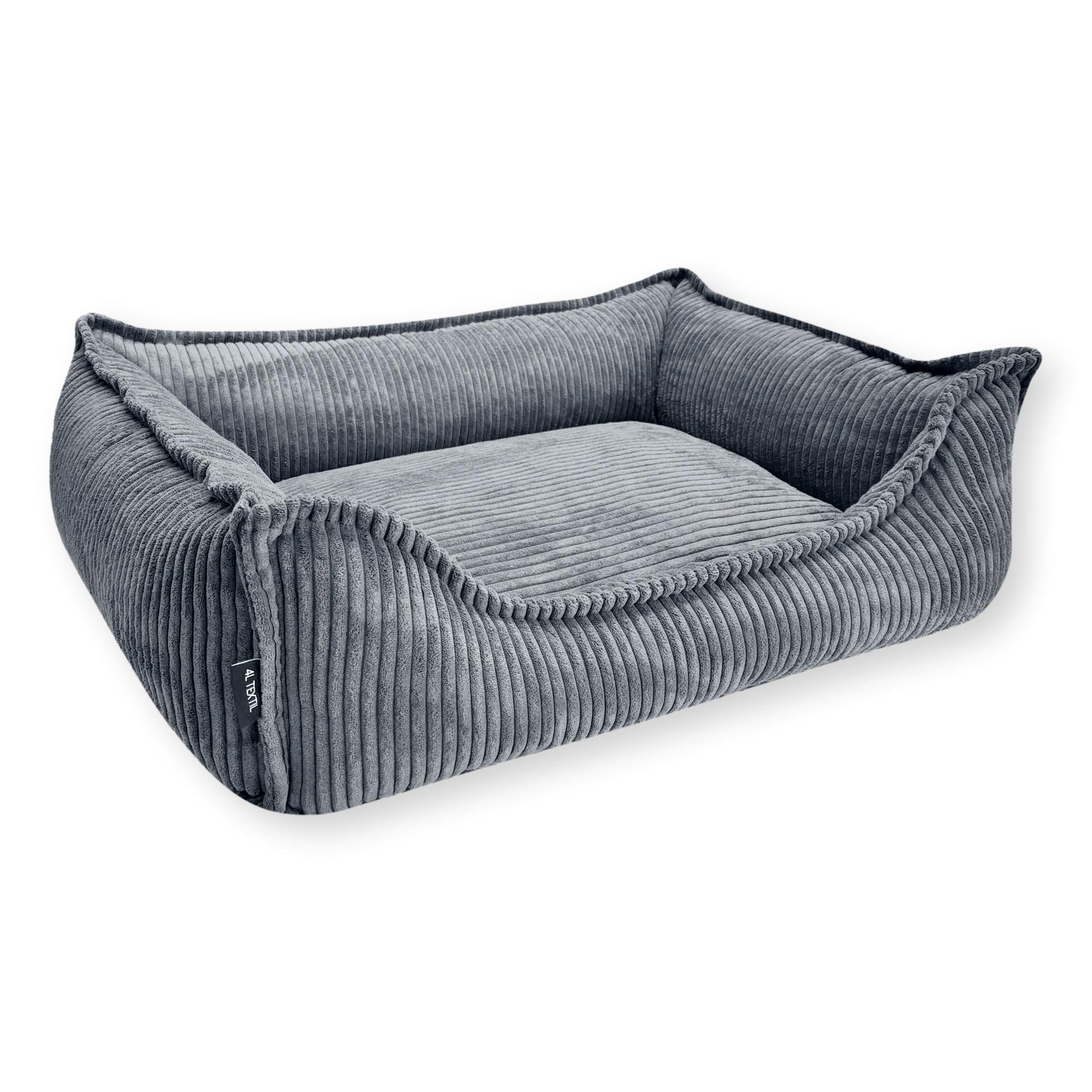 HUGO Orthopädisches Hundebett aus Cord PREMIUM-LINE – 4L Textil