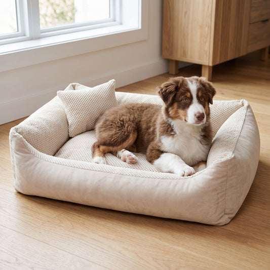 teo hundebett beige 4l textil
