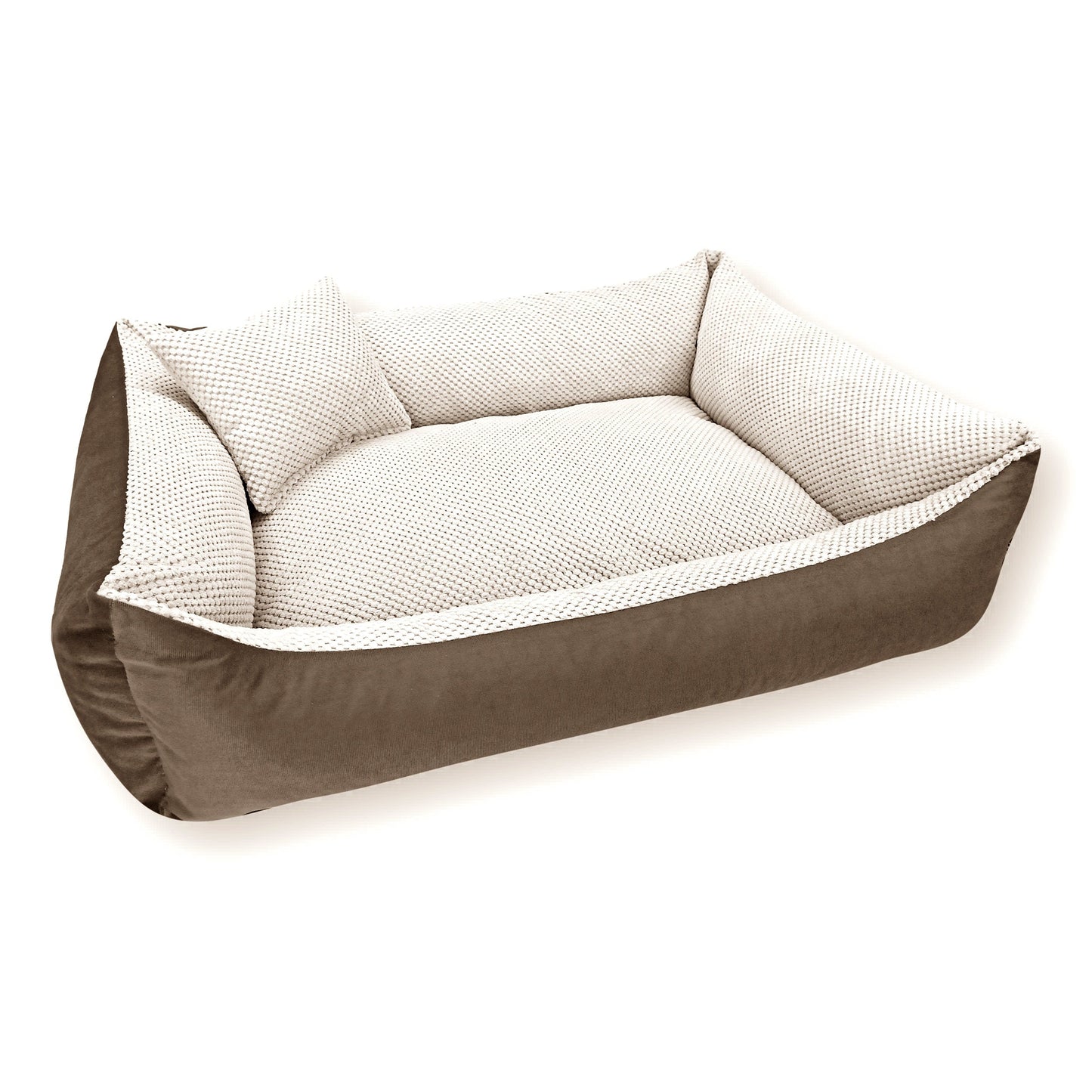 TEO Kuscheliges Hundebett Braun/Beige