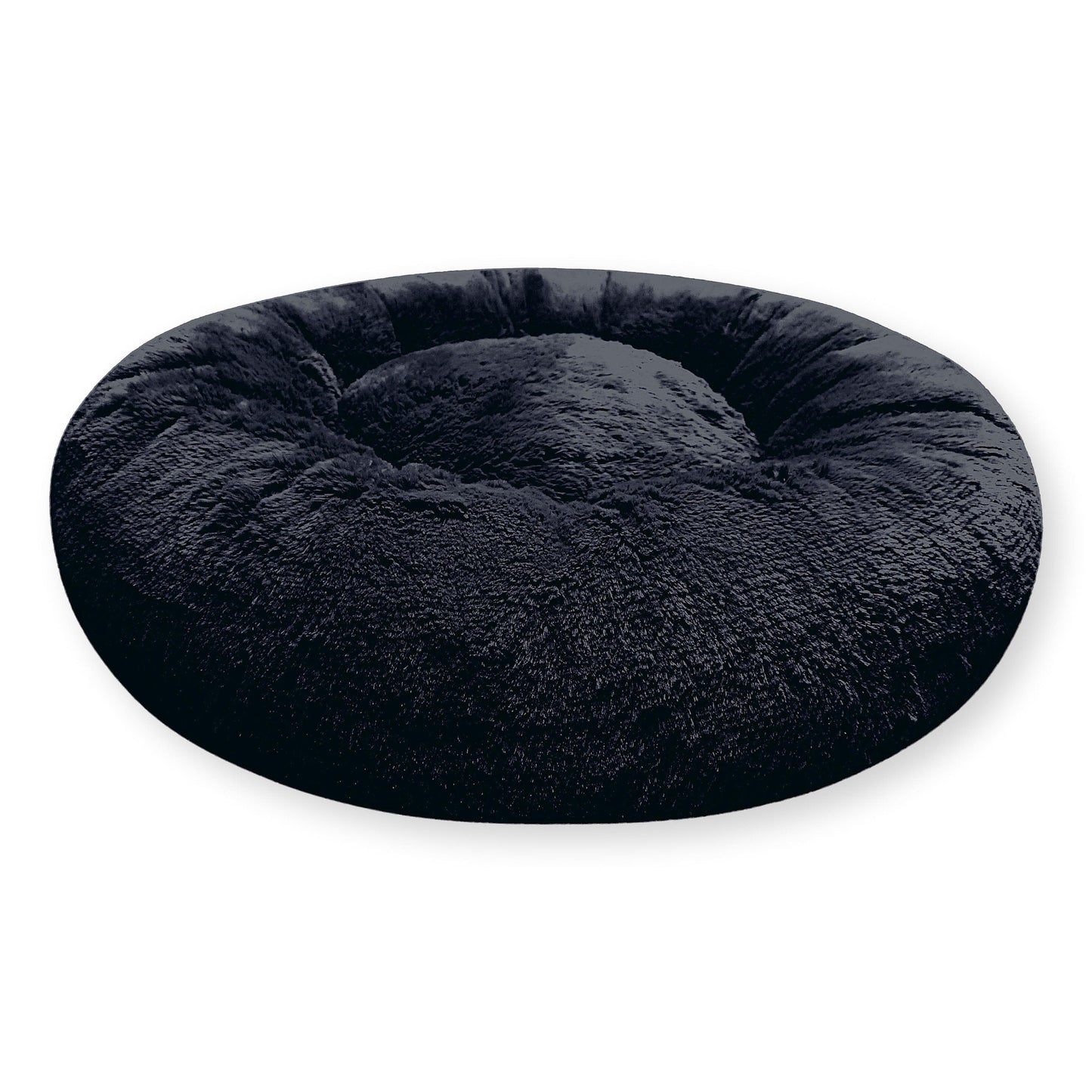 FUZZY Kuscheliges Hundebett Donut  Schwarz