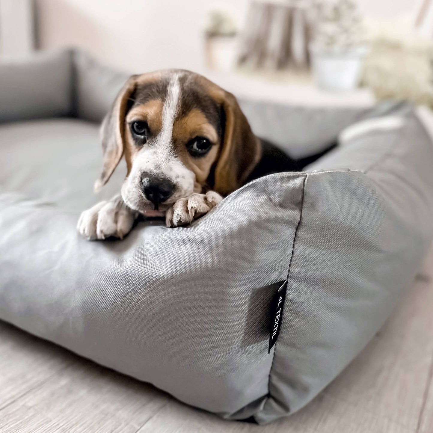 KOKO Hundekorb mit abnehmbarem, wasserdichtem Bezug Grau