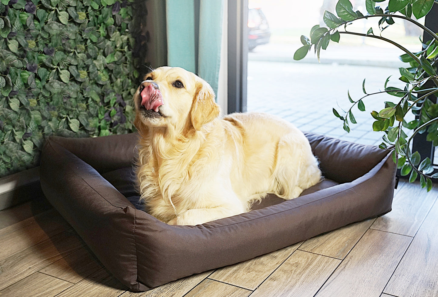 KOKO Hundekorb mit abnehmbarem, wasserdichtem Bezug Braun