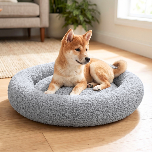 MIA orthopädisches kuscheliges Hundebett aus Bouclé