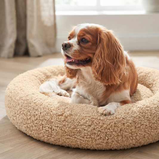 MIA orthopädisches kuscheliges Hundebett aus Bouclé