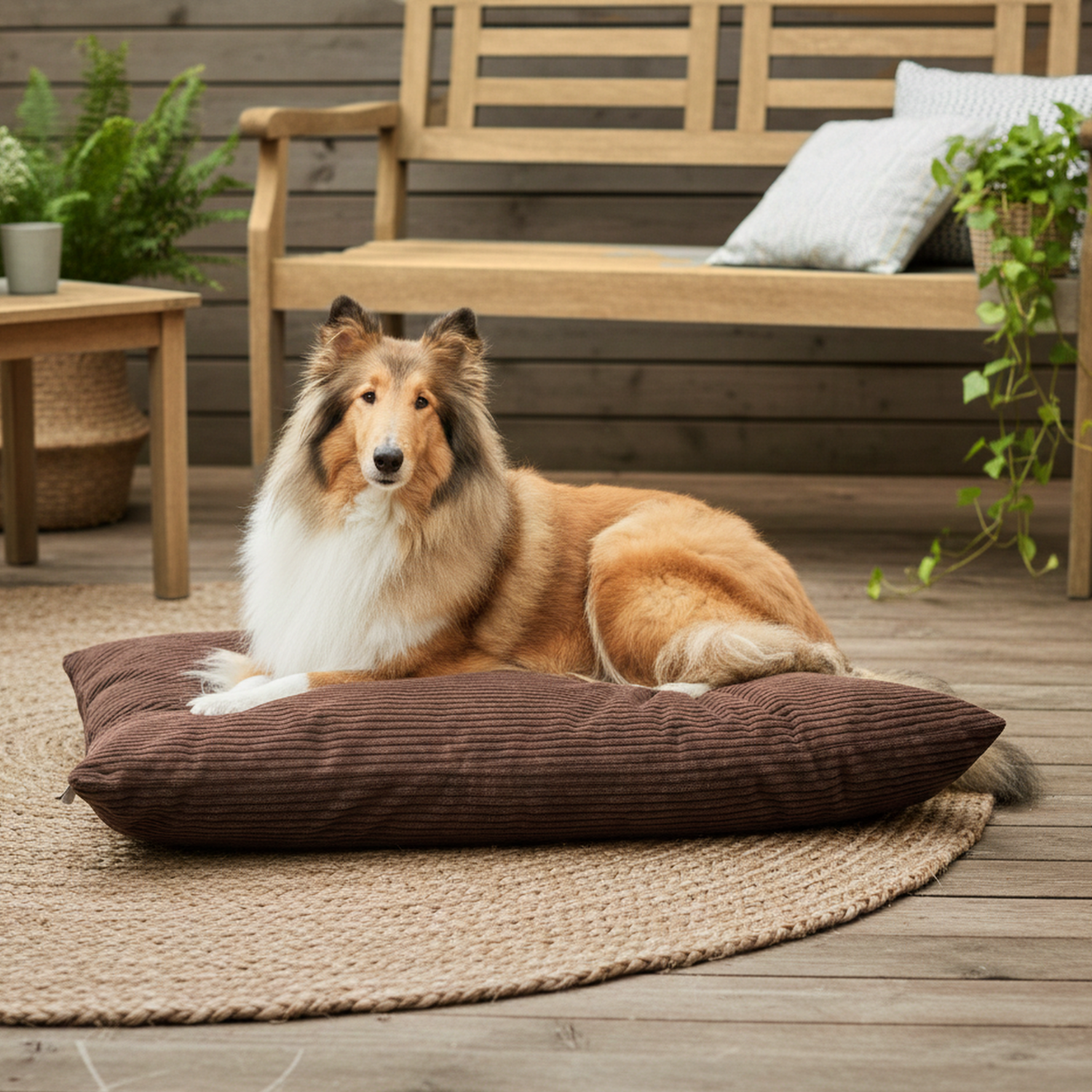 MOLLY Hundekissen aus Cord mit Bezug – 4L Textil