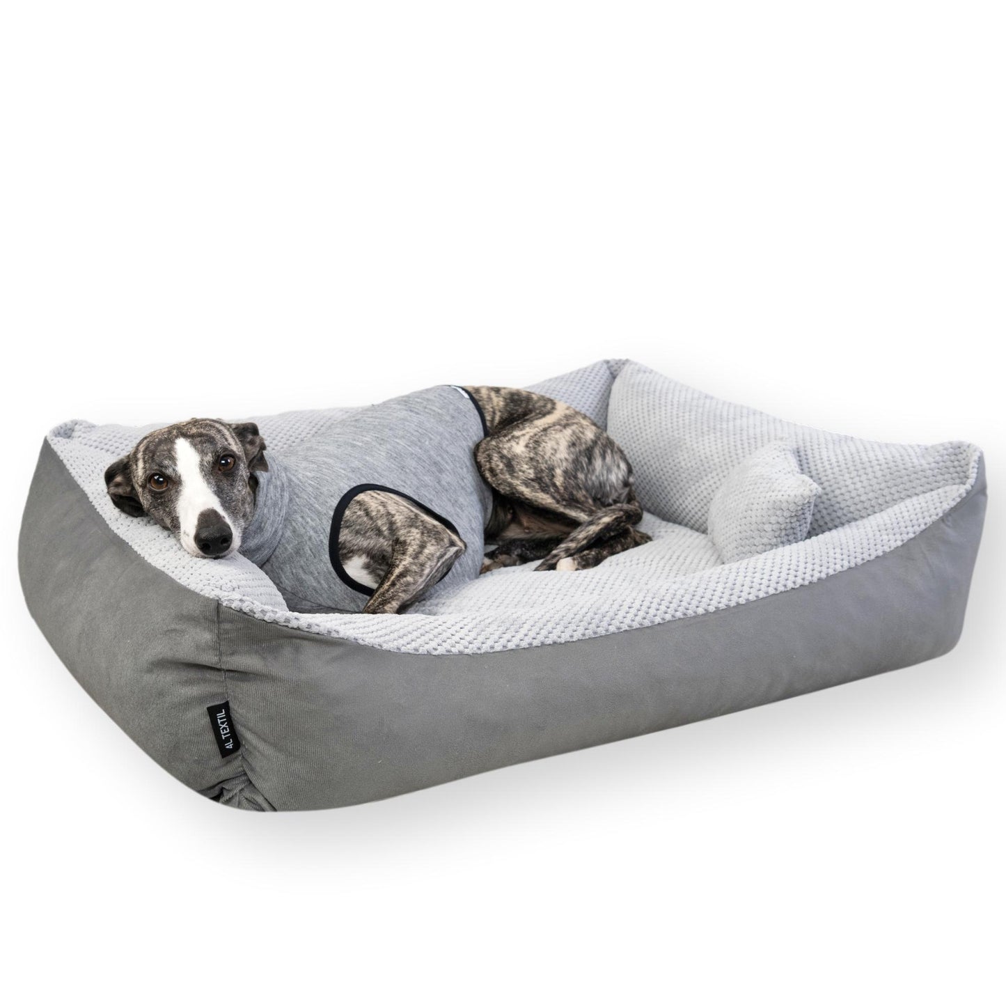 OUTLET TEO Kuscheliges waschbares Hundebett, farbe: grau