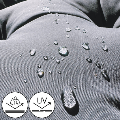 PREMIUM 4er Set Stuhlkissen mit Bändern UV-beständig wetterfest